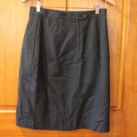 Mark Shale Vintage Charcoal Gingham Skirt Suit with Oriental Style Jacket 12 - Picture 7 of 15